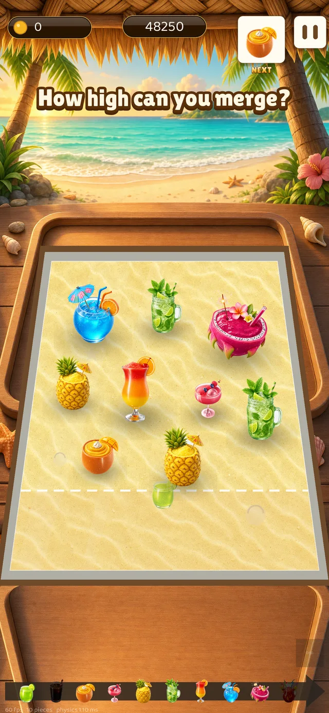 An endless run with a 48,250 high score